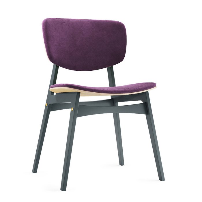 Мягкий стул Sid с фиолетовой обивкой - лучшие Обеденные стулья в INMYROOM