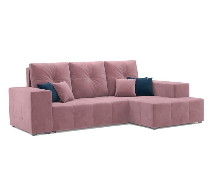 Угловой диван-кровать Монреаль пудрового цвета