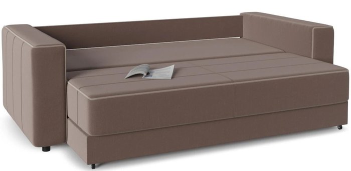 Диван-кровать прямой Принстон (Менли) 02 кабрио серого цвета - лучшие Прямые диваны в INMYROOM
