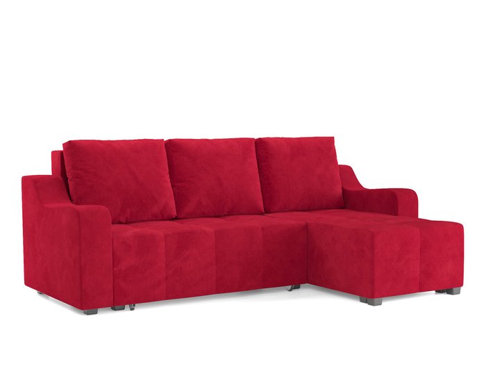 Угловой диван-кровать Берн красного цвета