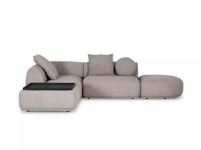 Угловой модульный диван Fabro М серо-бежевого цвета - купить Угловые диваны по цене 317700.0