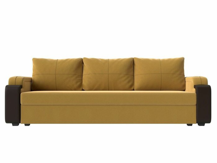 Прямой диван-кровать Николь лайт желтого цвета - купить Прямые диваны по цене 26999.0