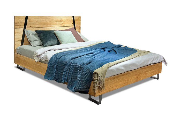 Кровать Dillinger 160х200 цвета натурального дуба