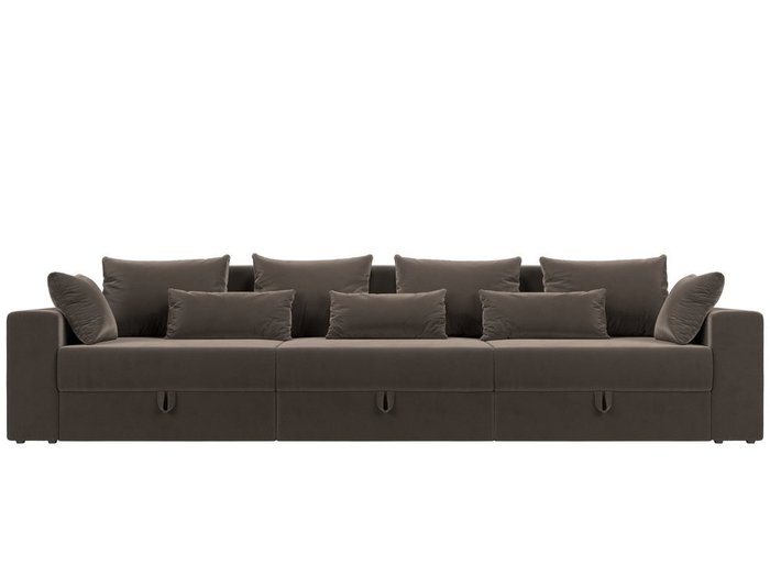 Прямой диван-кровать Мэдисон Long коричневого цвета - купить Прямые диваны по цене 50990.0