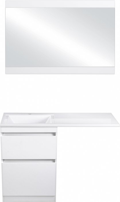 Настенное зеркало Даллас 80х120 белого цвета - купить Настенные зеркала по цене 12039.0