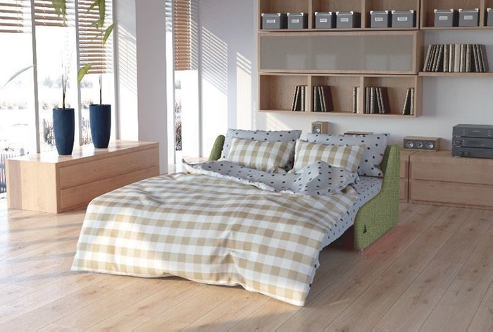Диван-кровать Шарлот M зеленого цвета - лучшие Прямые диваны в INMYROOM