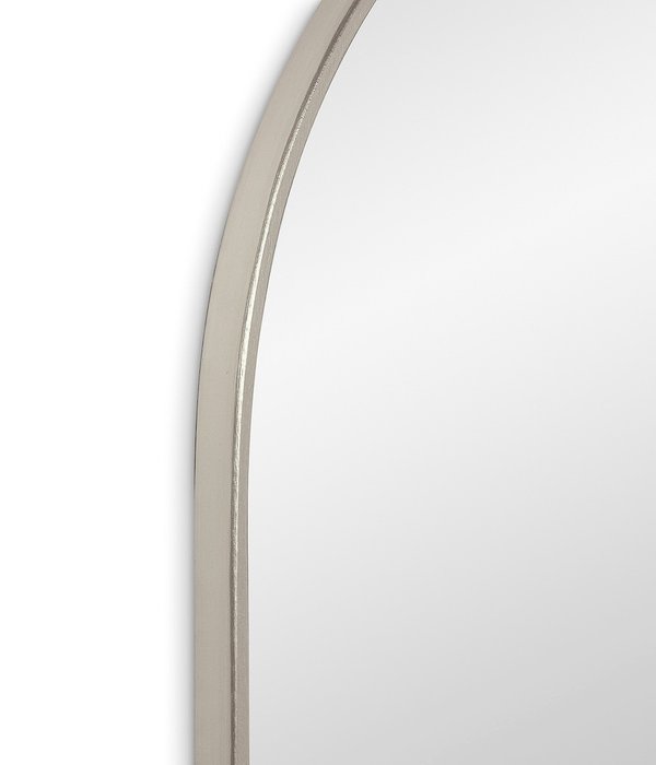 Настенное зеркало Kapsel S в раме серебряного цвета - лучшие Настенные зеркала в INMYROOM