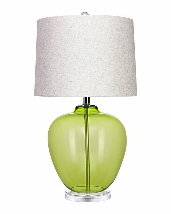 Настольная лампа Хизер бело-зеленого цвета