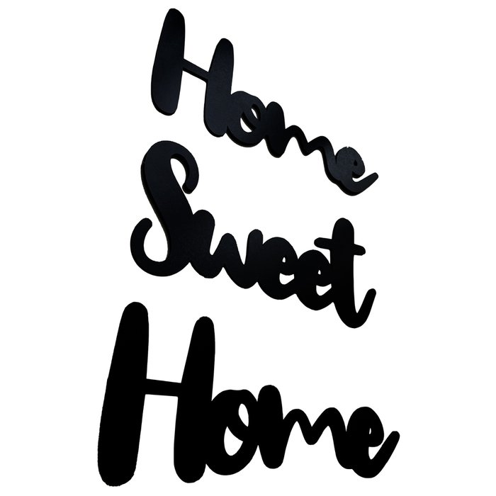 Деревянная табличка Дом милый дом. Home Sweet Home черного цвета - купить Декор стен по цене 890.0