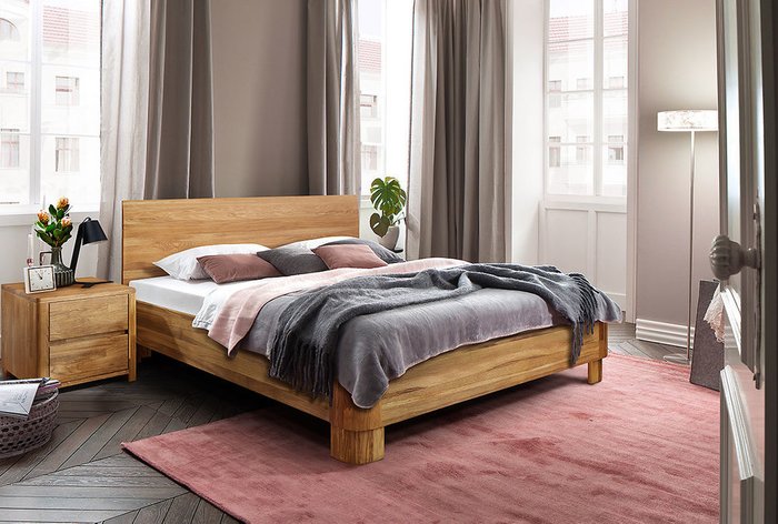 Кровать Норд 160х200 коричневого цвета - лучшие Кровати для спальни в INMYROOM