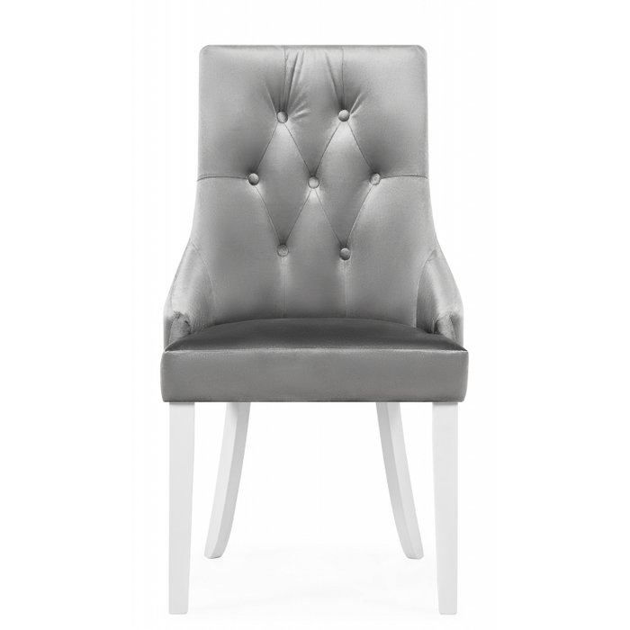 Стул Elegance white fabric grey серого цвета - купить Обеденные стулья по цене 9350.0