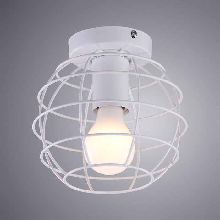 Потолочный светильник из металла белого цвета  - купить Потолочные светильники по цене 980.0