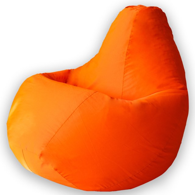 Кресло-мешок Груша XL Фьюжн оранжевого цвета