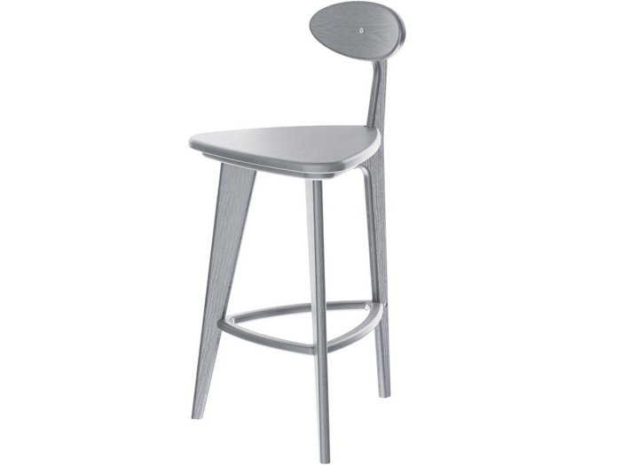 Стул полубарный Прямые ножки цвета серый ясень - купить Барные стулья по цене 3905.0