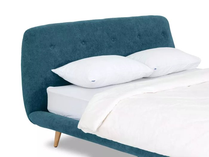 Кровать Loa 160х200 синего цвета  - лучшие Кровати для спальни в INMYROOM