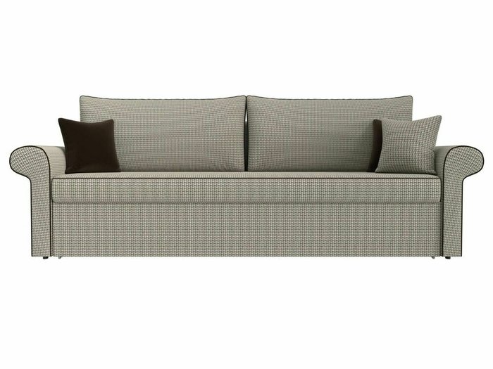 Прямой диван-кровать Милфорд серо-бежевого цвета - купить Прямые диваны по цене 42990.0