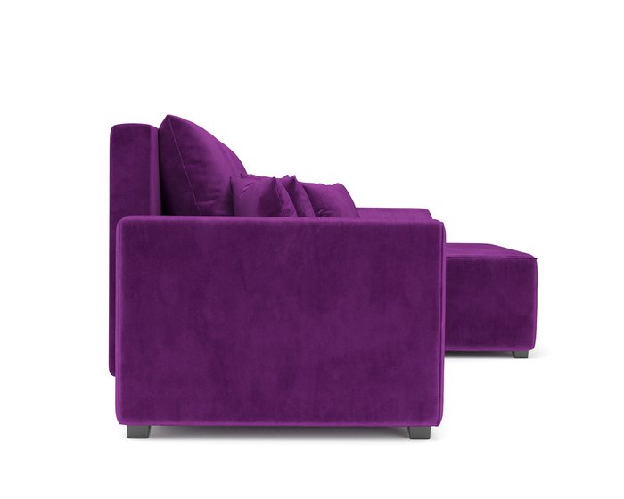 Угловой диван-кровать Каскад фиолетового цвета правый угол - лучшие Угловые диваны в INMYROOM