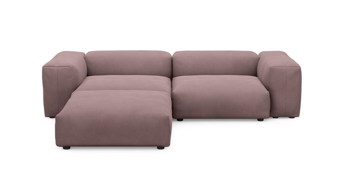 Угловой диван Фиджи темно-розового цвета