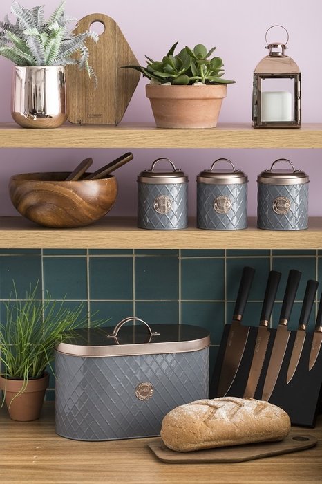 Емкость для хранения чая Copper lid серо-медного цвета - лучшие Емкости для хранения в INMYROOM Емкость для хранения чая Copper lid серо-медного цвета - лучшие Емкости для хранения в INMYROOM