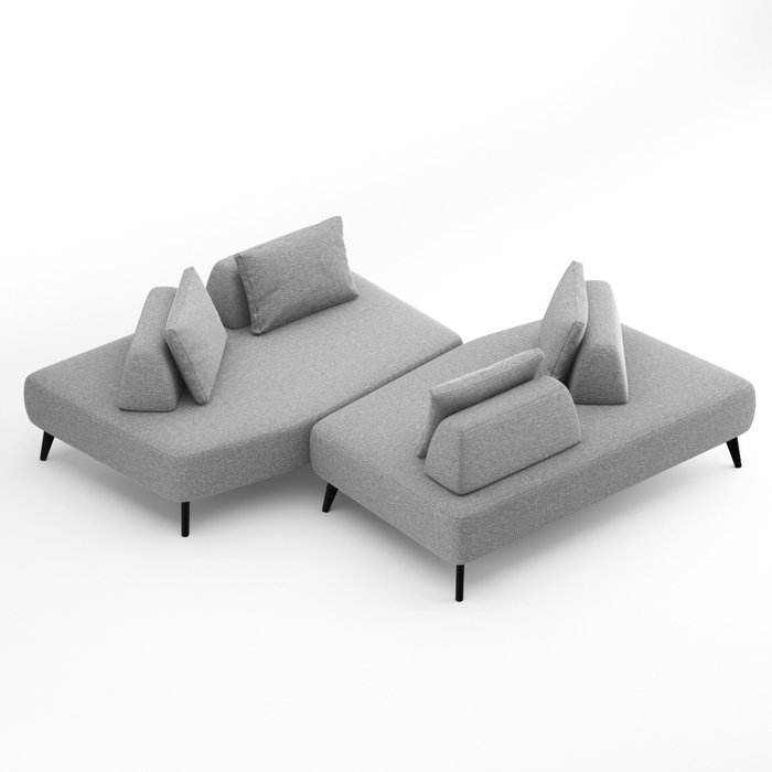 Модульный диван Concept серого цвета  - лучшие Прямые диваны в INMYROOM