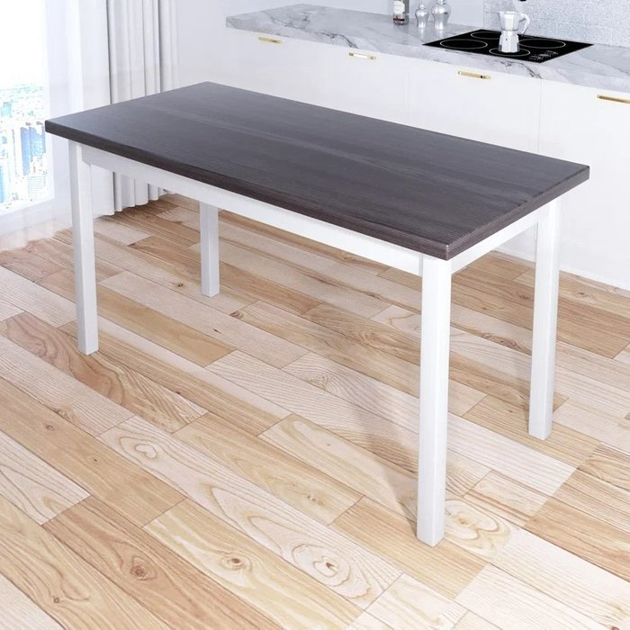 Стол обеденный Классика 140х60 бело-коричневого цвета - купить Обеденные столы по цене 16001.0