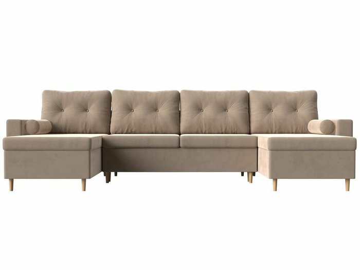 Угловой диван-кровать Белфаст бежевого цвета (тик-так)  - купить Угловые диваны по цене 92999.0