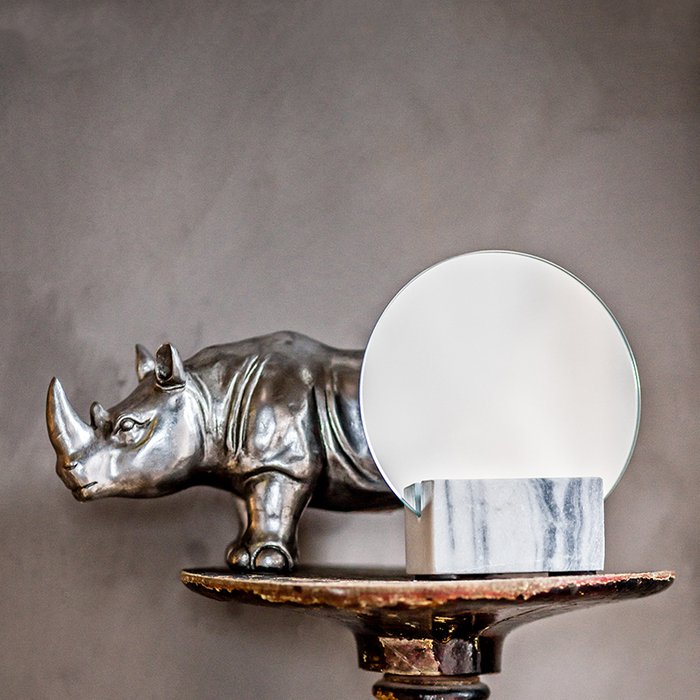 Статуэтка Rhino серебристого цвета - купить Фигуры и статуэтки по цене 3180.0