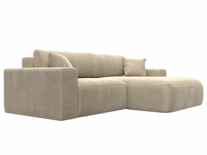 Угловой диван-кровать Лига 036 Классик бежевого цвета правый угол - лучшие Угловые диваны в INMYROOM