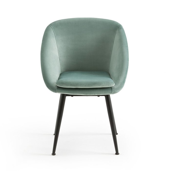 Стул из велюра Topim зеленого цвета - лучшие Обеденные стулья в INMYROOM