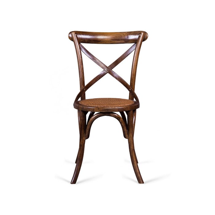 Стул Crosshair Cirk из массива дуба с ротанговым сиденьем - купить Обеденные стулья по цене 6800.0