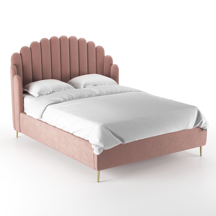 Кровать Amira 180х200 светло-розового цвета  - купить Кровати для спальни по цене 120000.0