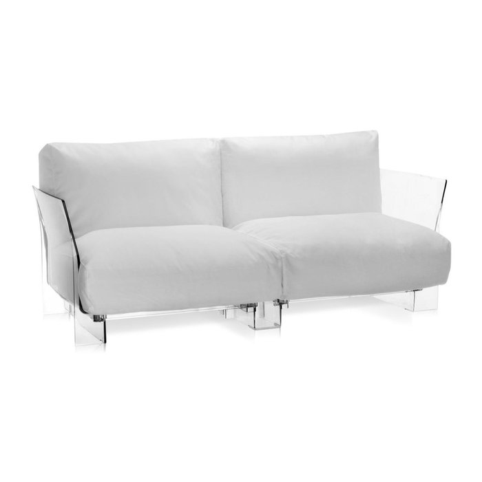 Диван Pop двухместный белого цвета - купить Прямые диваны по цене 420558.0