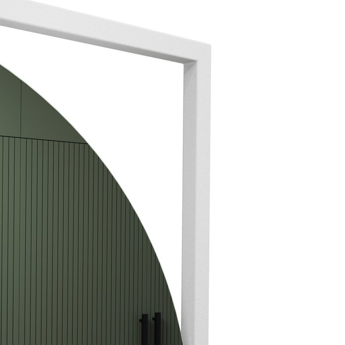 Дизайнерское настенное зеркало Kvadrum L в металлической раме белого цвета - лучшие Настенные зеркала в INMYROOM