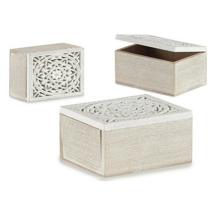 Набор шкатулок 16 x 8 x 11 cm Деревянный (6 штук) - лучшие Шкатулки в INMYROOM