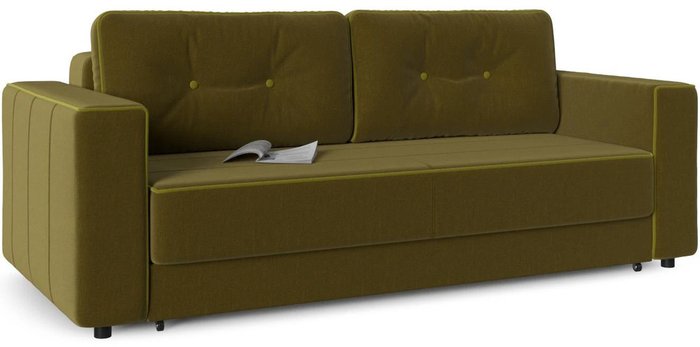 Диван-кровать прямой Принстон (Менли) 08 кабрио зеленого цвета
