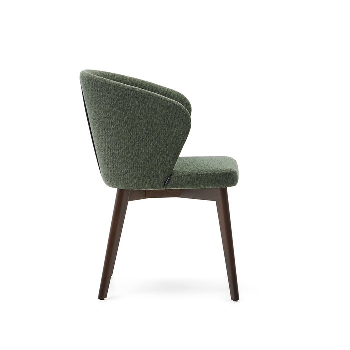 Стул Darice зеленого цвета с коричневыми ножками - лучшие Обеденные стулья в INMYROOM