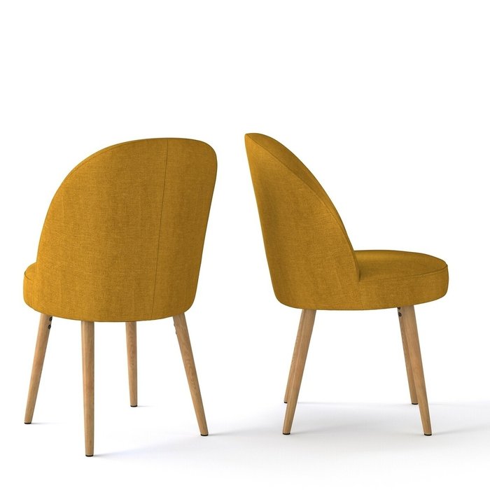Набор из двух стульев Quilda желтого цвета - купить Обеденные стулья по цене 27942.0