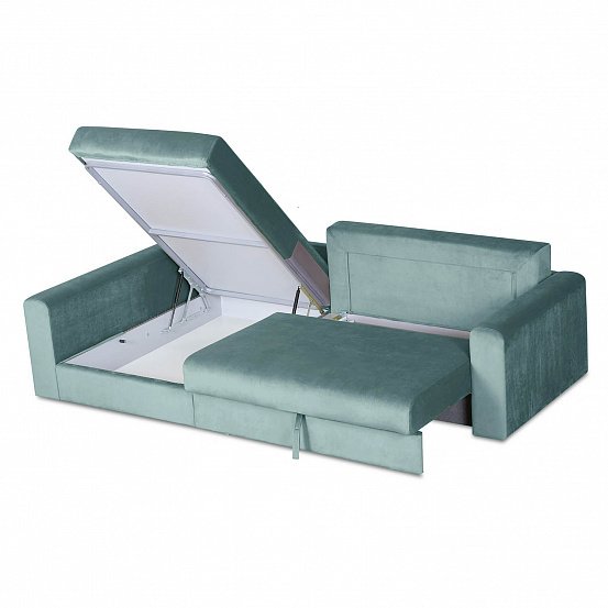 Угловой диван-кровать Мэдисон Лувр голубого цвета - купить Угловые диваны по цене 47990.0