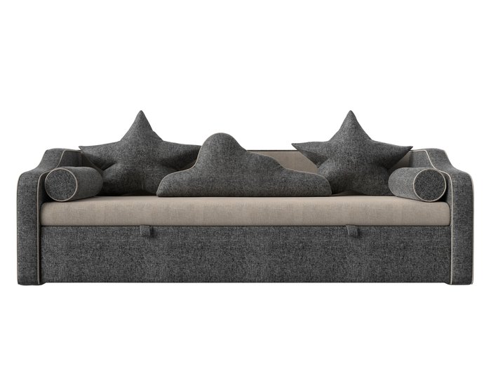 Прямой диван-кровать Рико темно-серого цвета - купить Прямые диваны по цене 37999.0