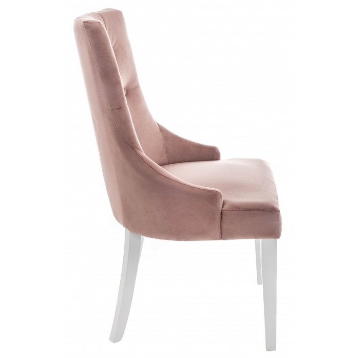 Стул Elegance с ножками из массива гевеи и обивкой из велюра цвета пыльной розы - купить Обеденные стулья по цене 7940.0 Стул Elegance с ножками из массива гевеи и обивкой из велюра цвета пыльной розы - купить Обеденные стулья по цене 7940.0