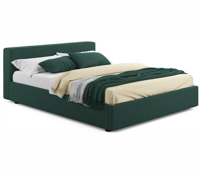 Кровать Skandi 160х200 изумрудного цвета с подъемным механизмом Кровать Skandi 160х200 изумрудного цвета с подъемным механизмом