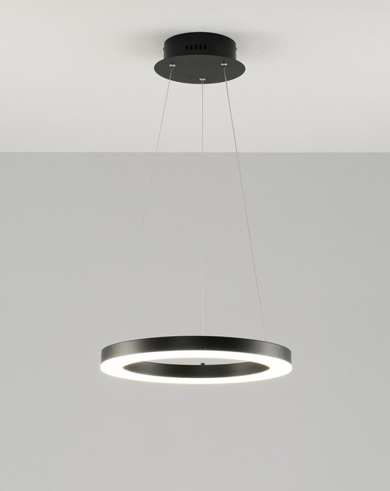 Светодиодный подвесной светильник Bona черного цвета  - купить Подвесные светильники по цене 16190.0