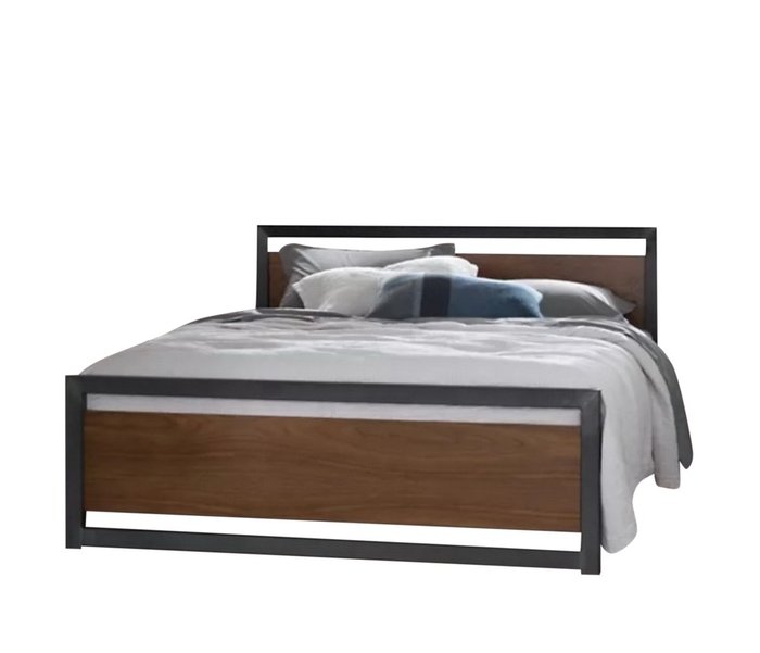 Кровать Брайтон 120х200 черно-коричневого цвета - лучшие Кровати для спальни в INMYROOM