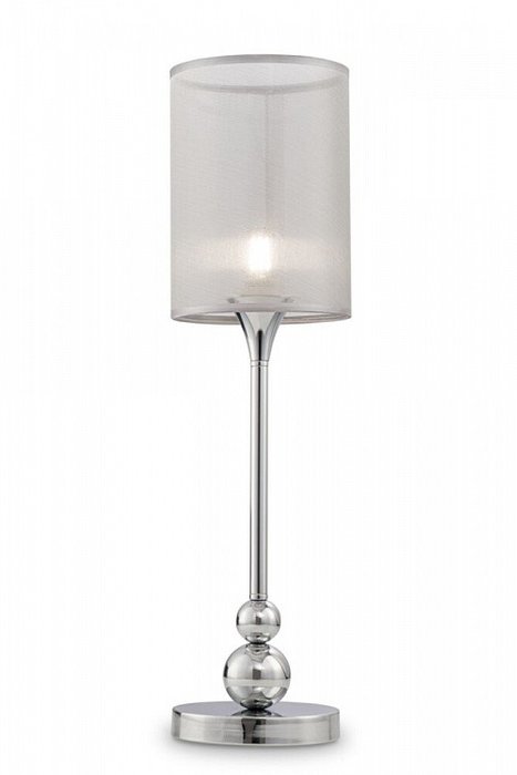 Настольная лампа Lauren с серебристым плафоном