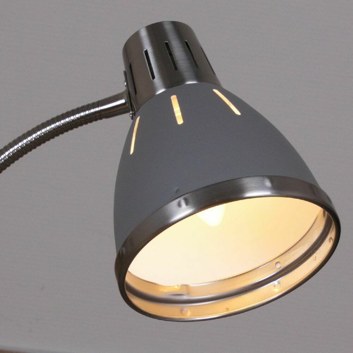 Настольная лампа 02155-0.7-01 GY (металл, цвет серый) - лучшие Рабочие лампы в INMYROOM