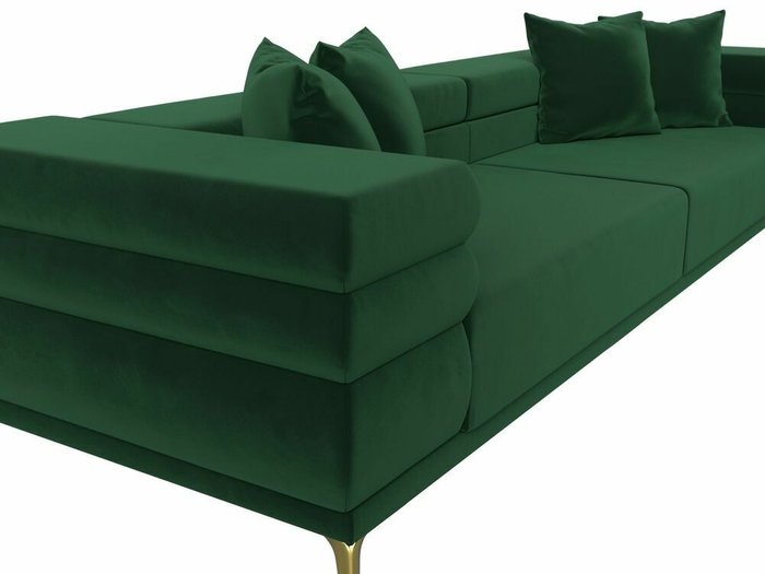Прямой диван-кровать Лига 021 зеленого цвета  - лучшие Прямые диваны в INMYROOM