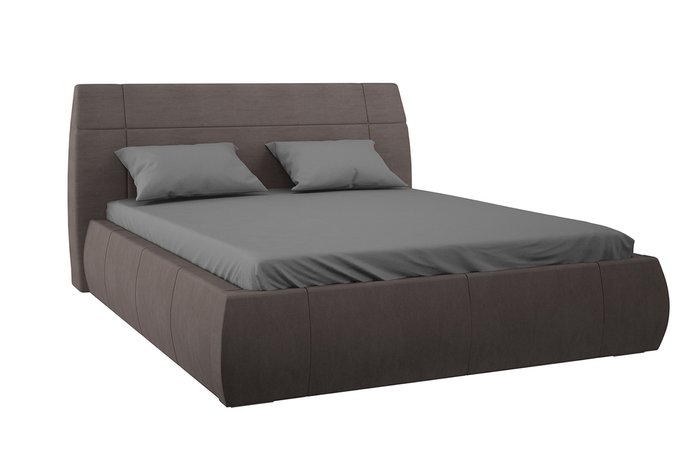 Кровать мягкая Анри 180х200 темно-коричневого цвета