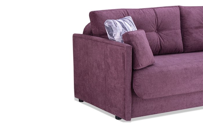 Прямой диван-кровать Эдит бордового цвета - лучшие Прямые диваны в INMYROOM