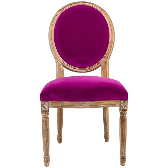 Стул Луи цвета фуксия с велюровой обивкой - купить Обеденные стулья по цене 32000.0
