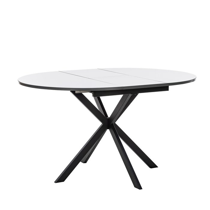 Стол обеденный раздвижной Капри серого цвета со стеклом - лучшие Обеденные столы в INMYROOM